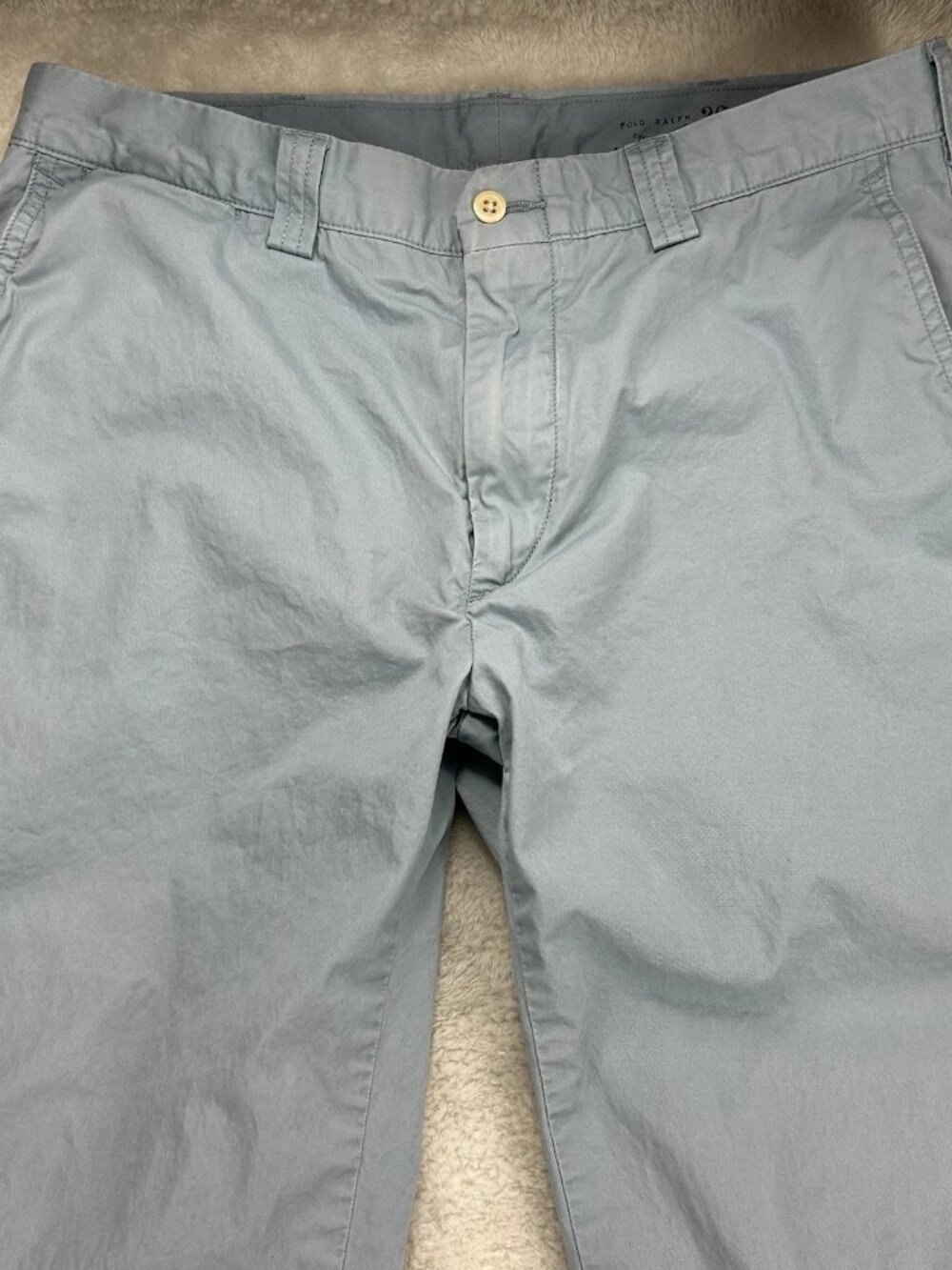 Polo Ralph Lauren Suffield Pants 31x32 Light Blue Solid Pima Cotton (Tag-32x32) - Picture 2 of 15
